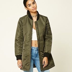 TWO long utility bomber jackets 🖤🧡💚